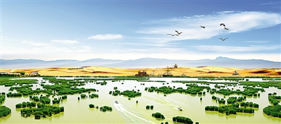 <p>　　　　沙湖生態旅游景區</p>